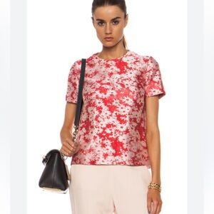 Stella McCartney Tina Daisy Cotton/Silk Blend Short Sleeve Floral Blouse Size 6=
